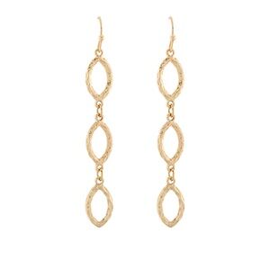 Linear Oval Outline Earrings